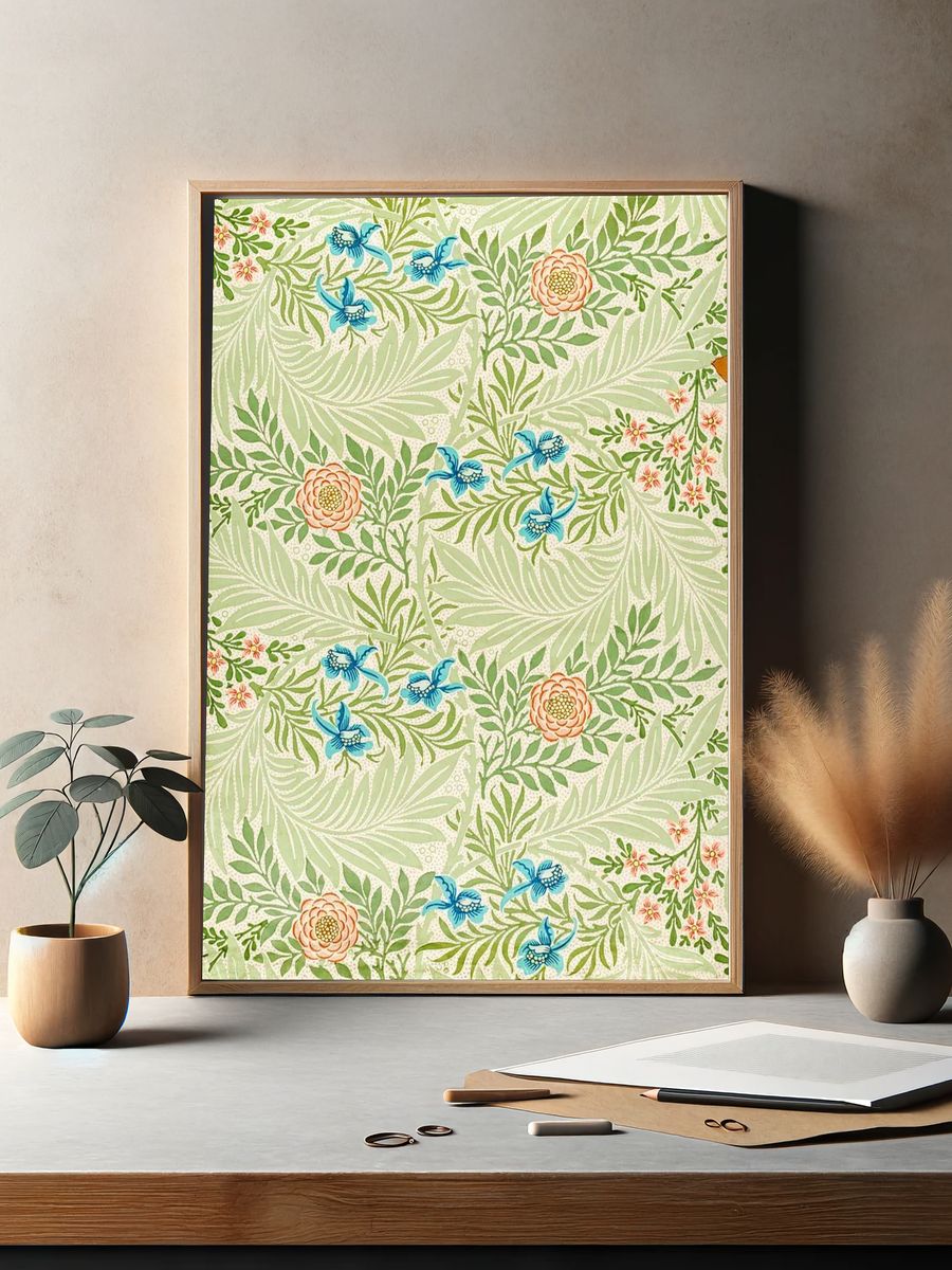 William Morris 's Larkspur (1874). — room view 2