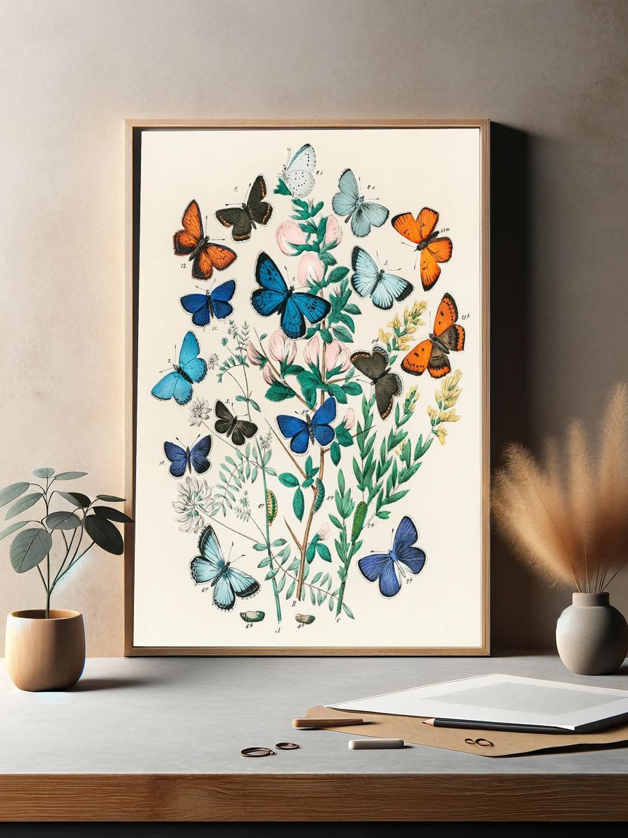 Illustrations book European Butterflies Moths. — room view 2