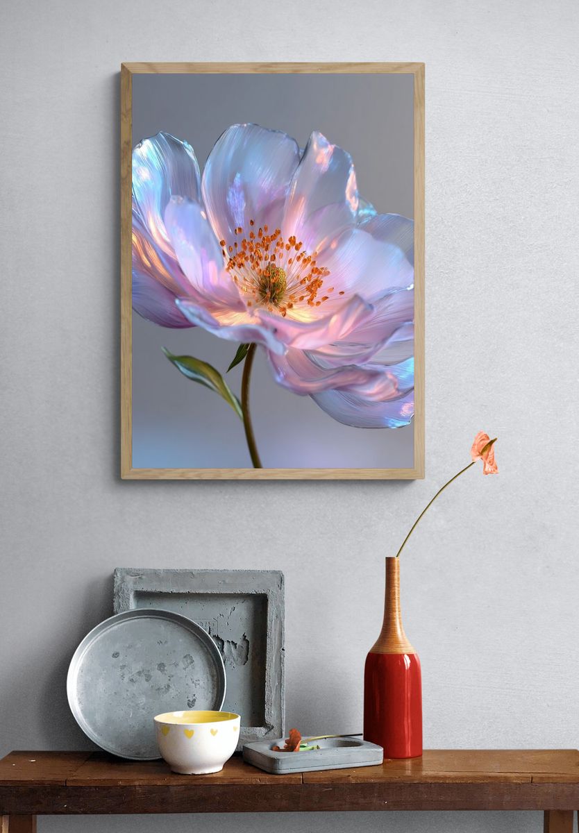Iridescent Blossom Botanical Print. — room view 3