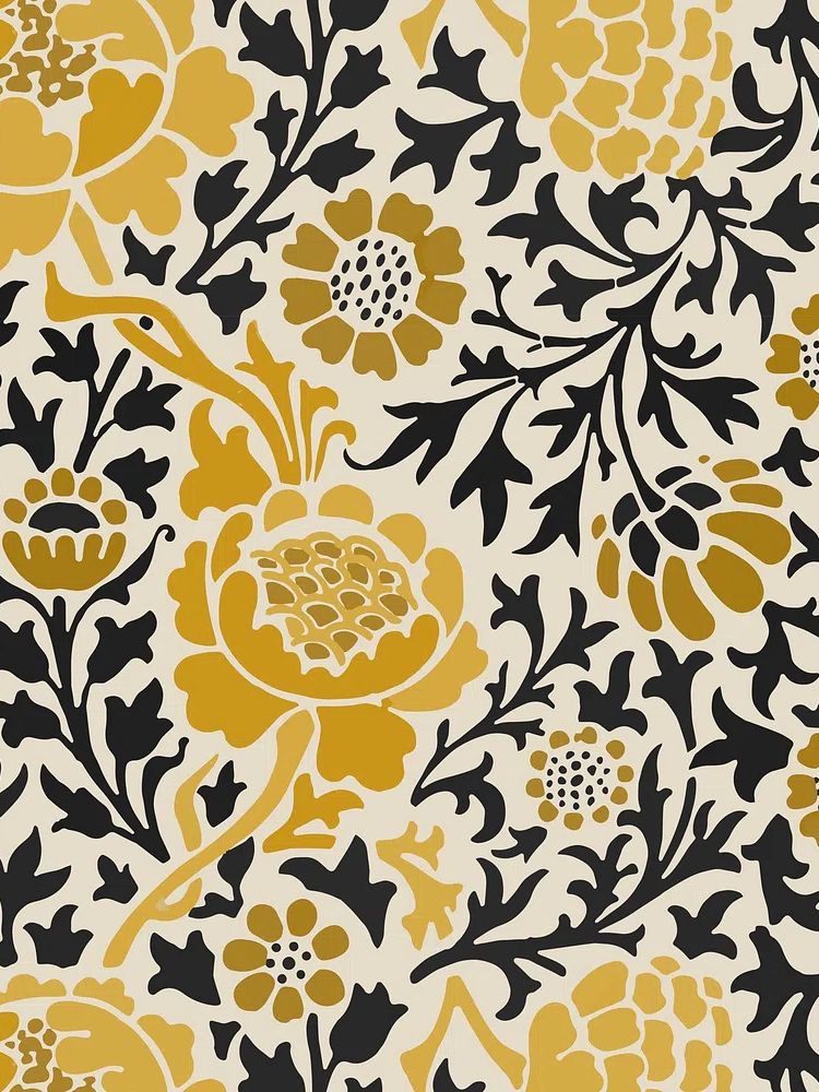 Decorative vintage flower ornament seamless. poster detail