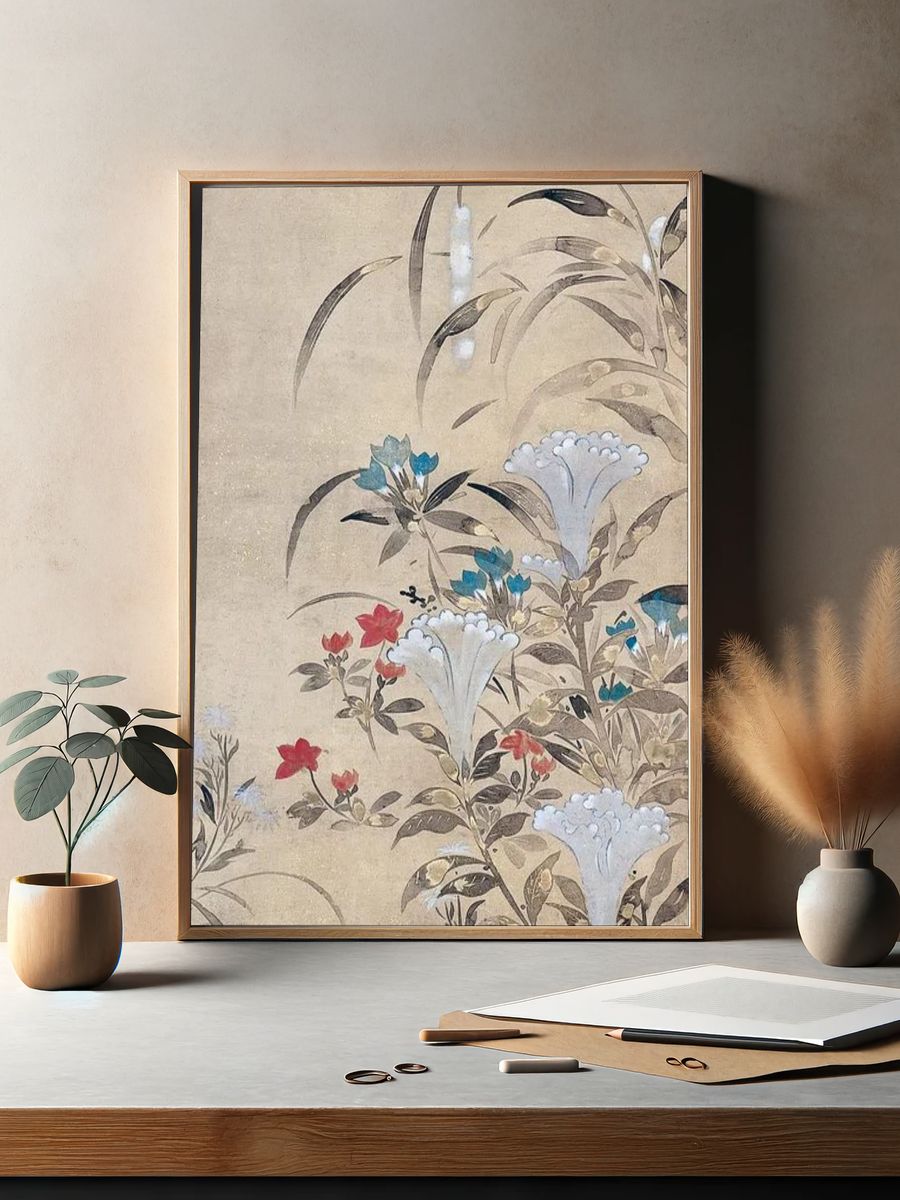 Botanical Blossom Illustration Poster. — room view 2