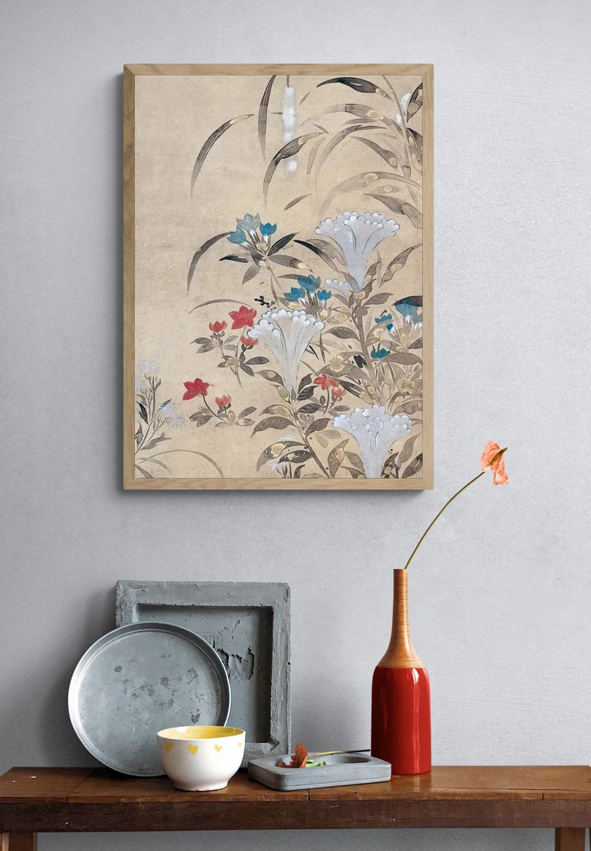 Botanical Blossom Illustration Poster. — room view 3
