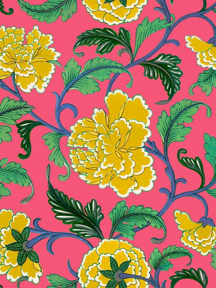 Floral Vine Pattern Print. poster detail