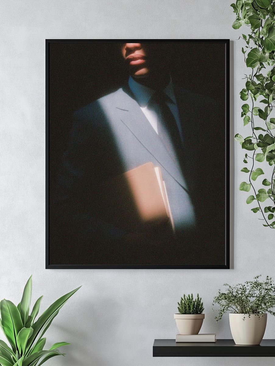 Businessman in Shadow — Photography Print. — room view 4