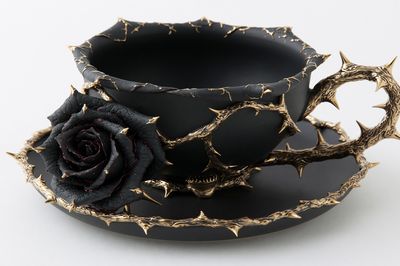 Black Rose Thorn Cup Print. poster print