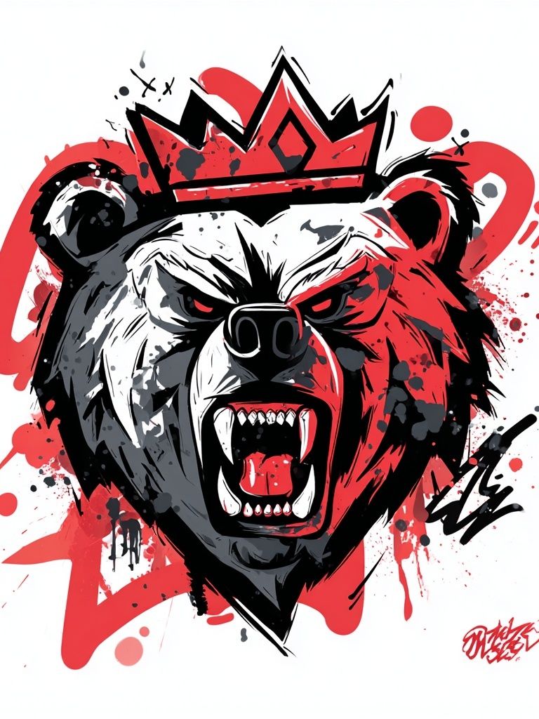 King Bear — Illustration Print. poster — illustration art