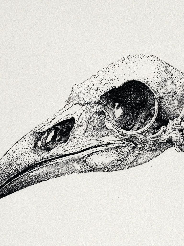 Bird Skull — Fine Art Print. poster detail