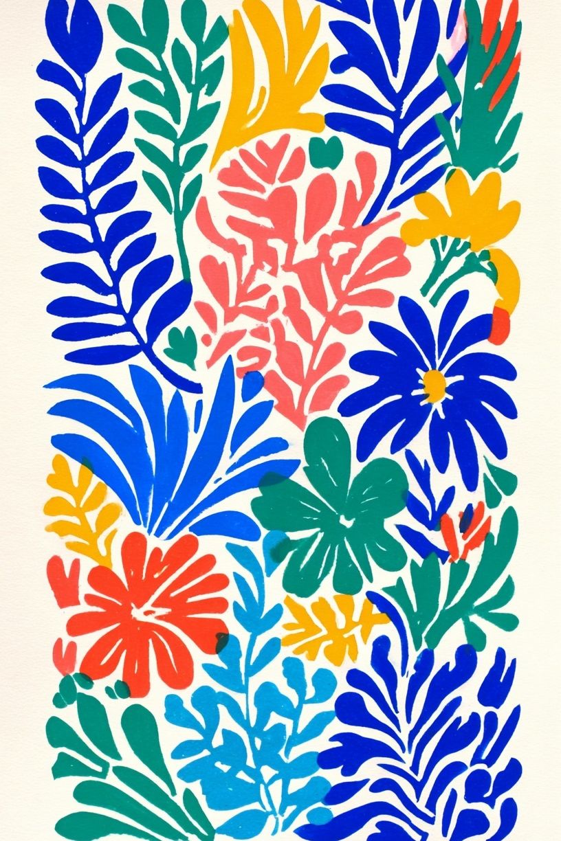 Colorful Botanical Illustration Poster. poster detail