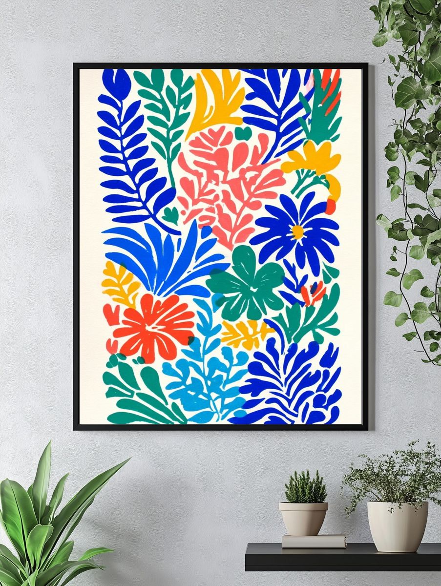 Colorful Botanical Illustration Poster. — room view 4