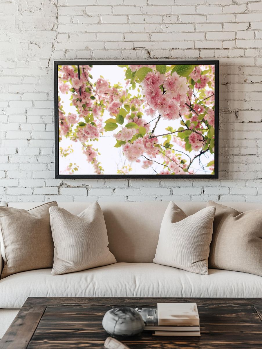 Cherry Blossom Branch — Botanical Print. — room view 1
