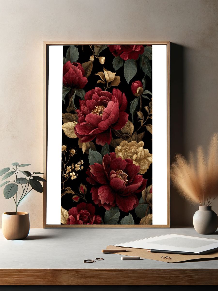 Elegant Floral Design — Botanical Print. — room view 2
