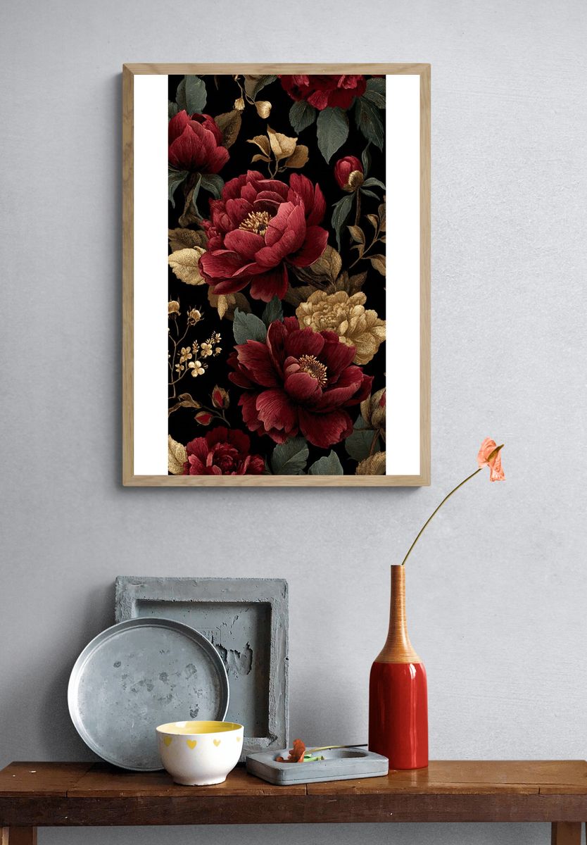 Elegant Floral Design — Botanical Print. — room view 3