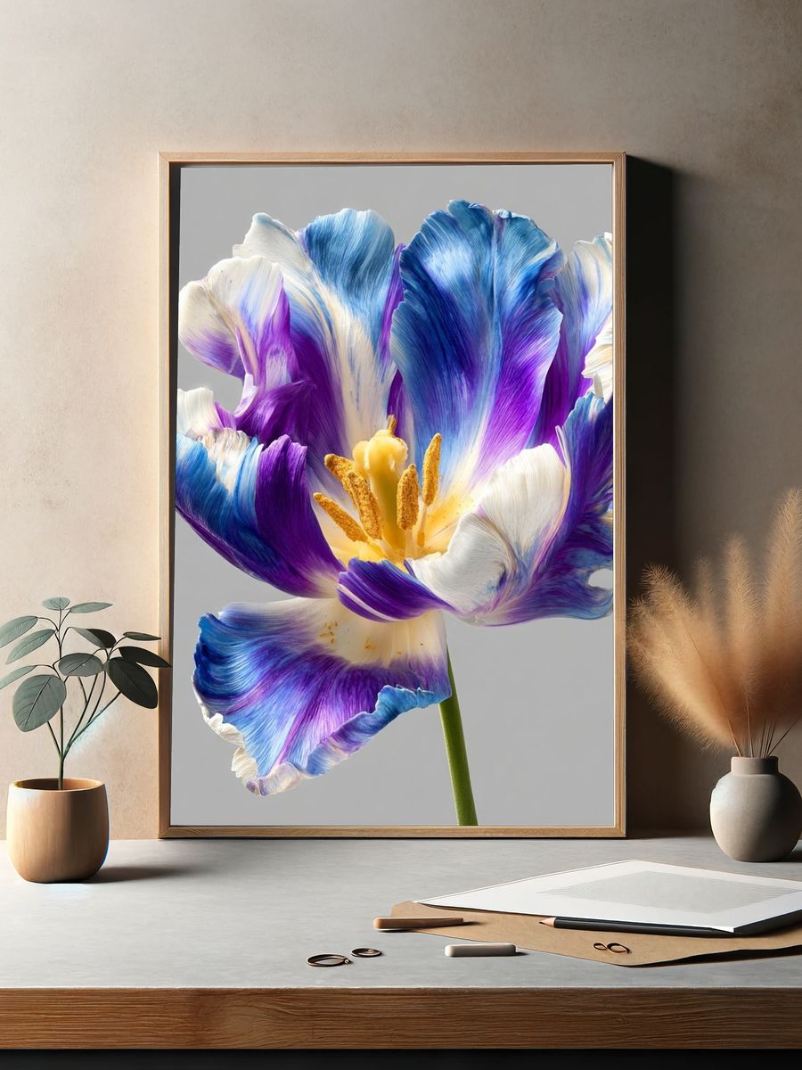 Vibrant Tulip — Botanical Print. — room view 2