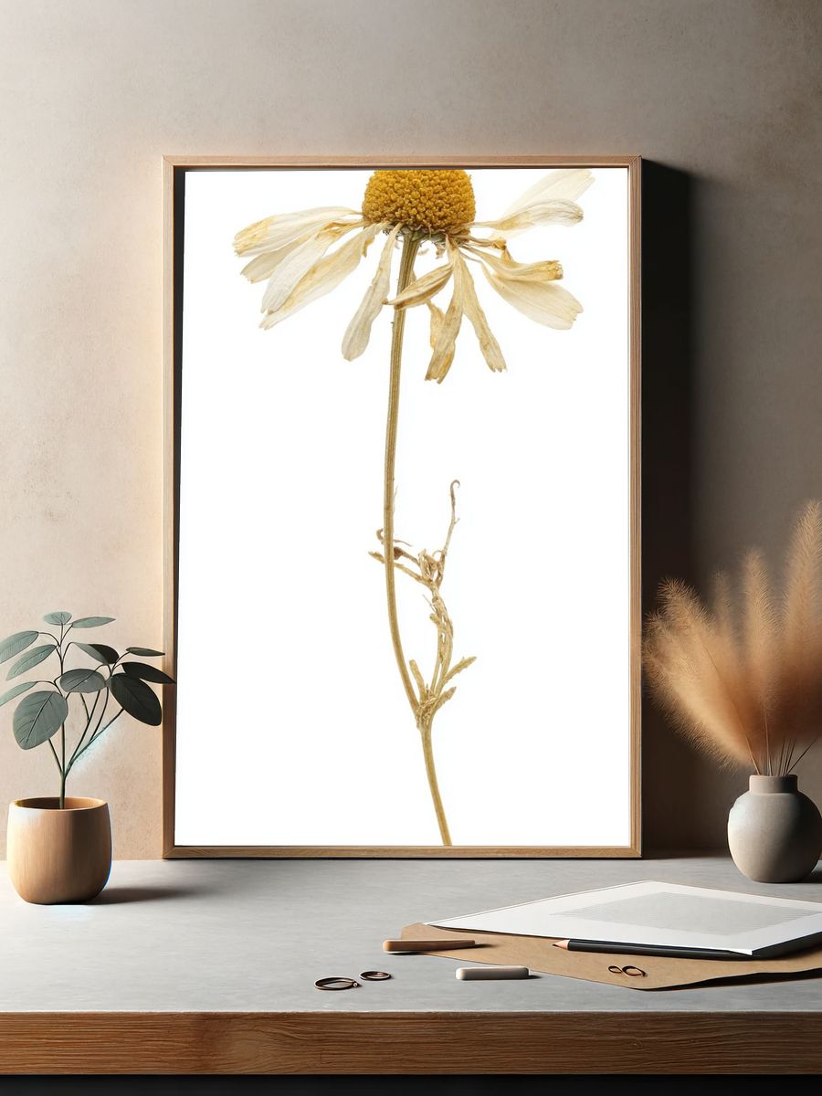 Dried Flower — Botanical Print. — room view 2