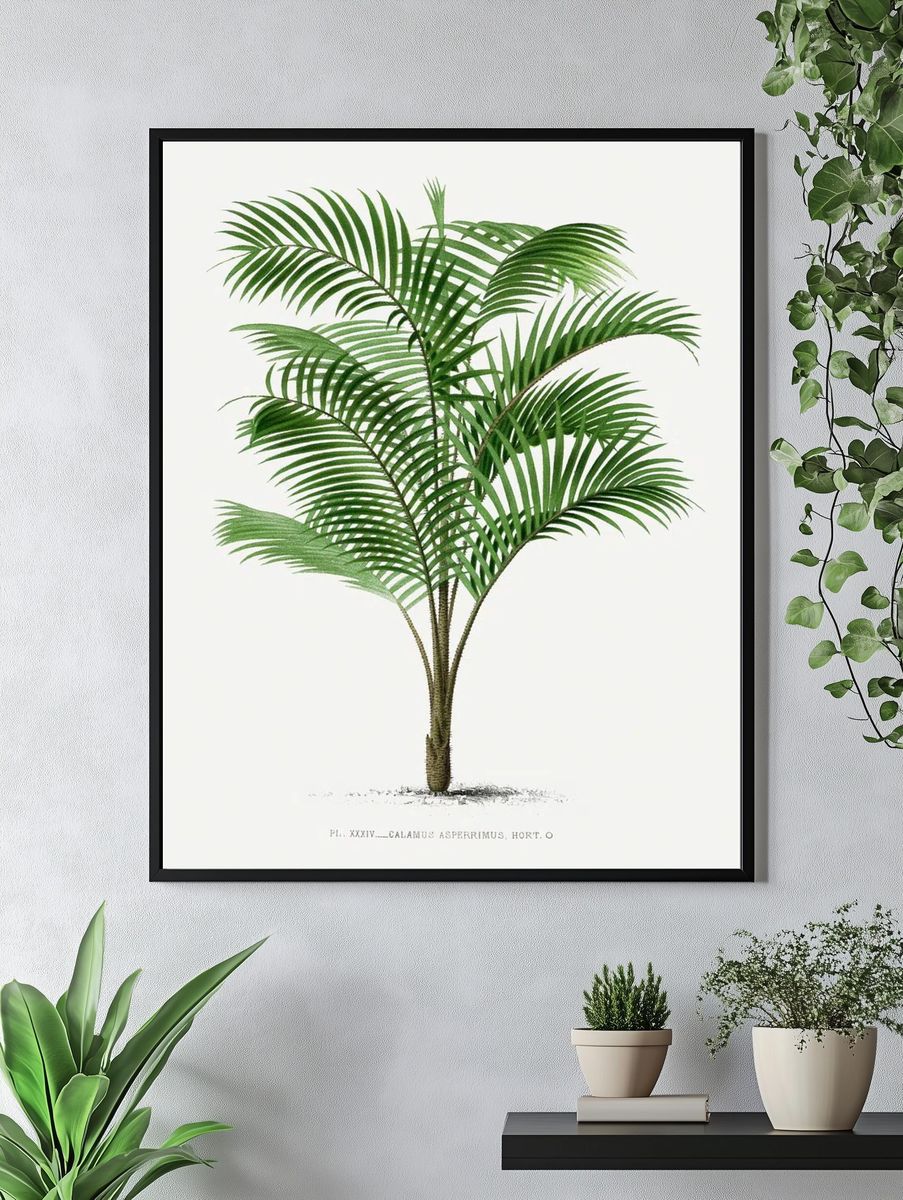 Calamus Asperrimus Botanical Print. — room view 4