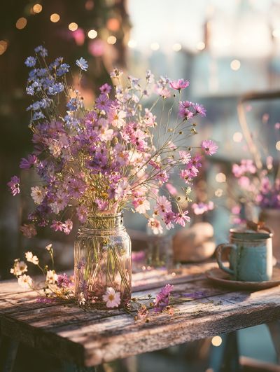 Wildflower Bouquet — Botanical Print. poster print
