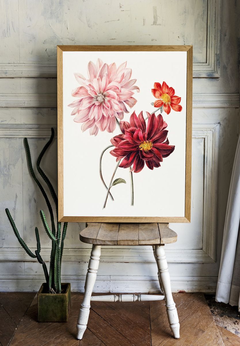 Floral Bouquet — Botanical Print. — room view 1