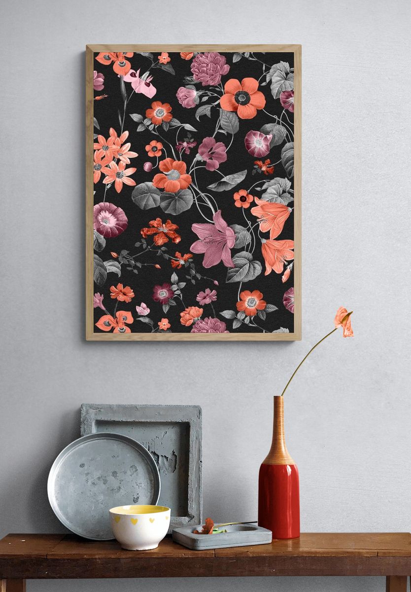 Floral Elegance — Botanical Print. — room view 3