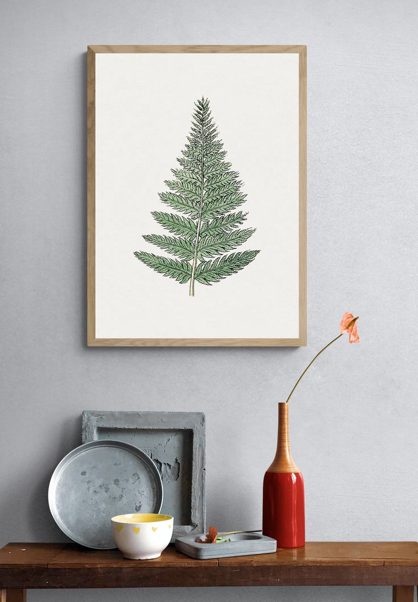 Fern Leaf Botanical Print. — room view 3