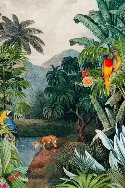 Tropical Paradise — Botanical Print. poster print