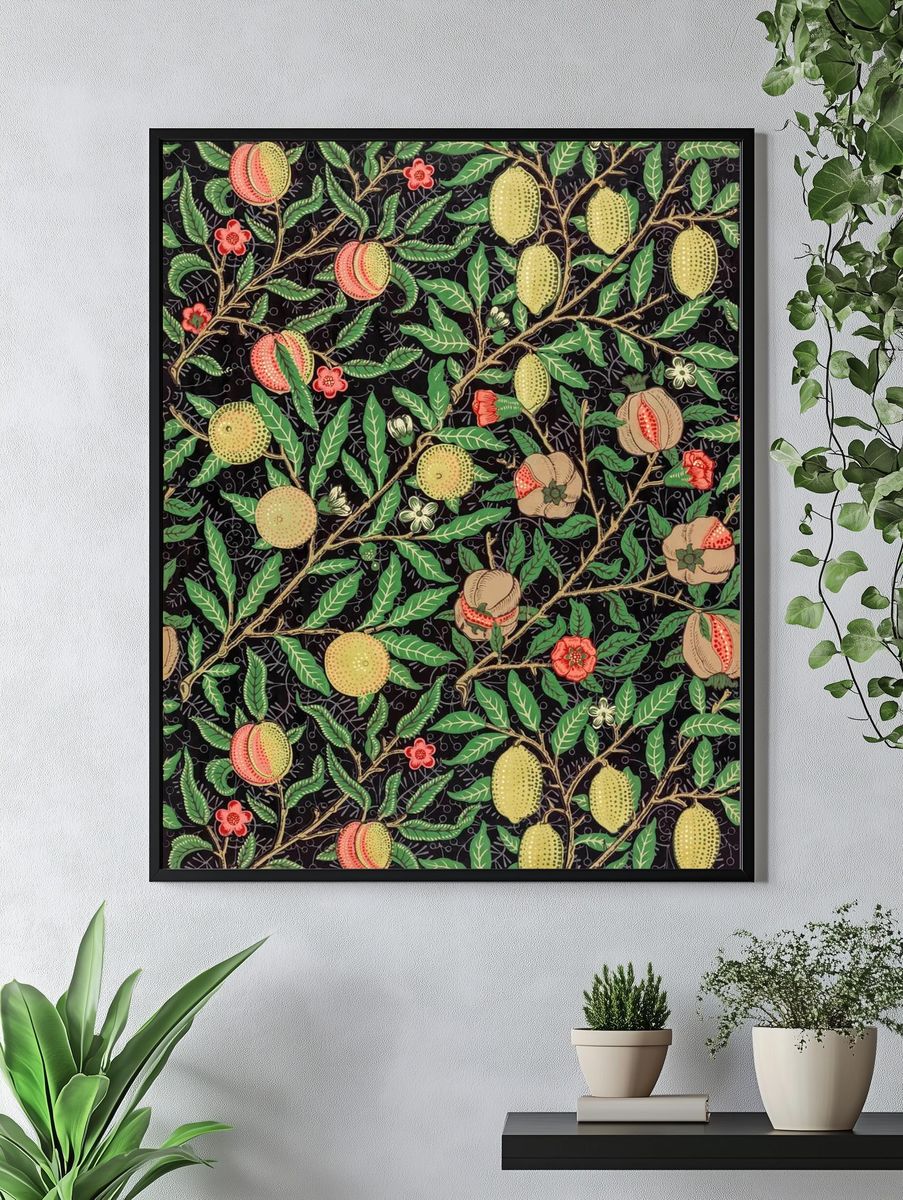 Fruit and Floral Pattern — Botanical Print. — room view 4