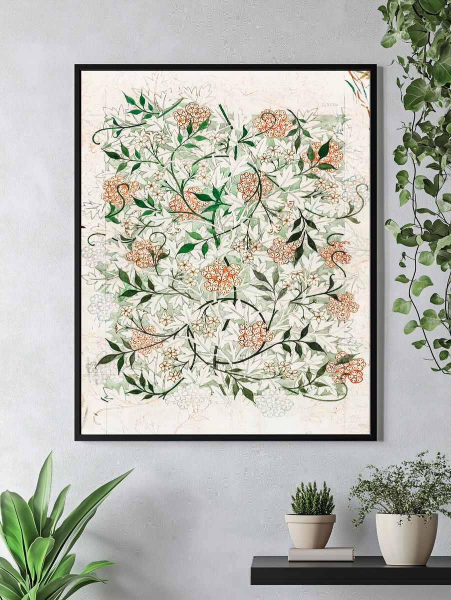 Floral Pattern — Botanical Print. — room view 4