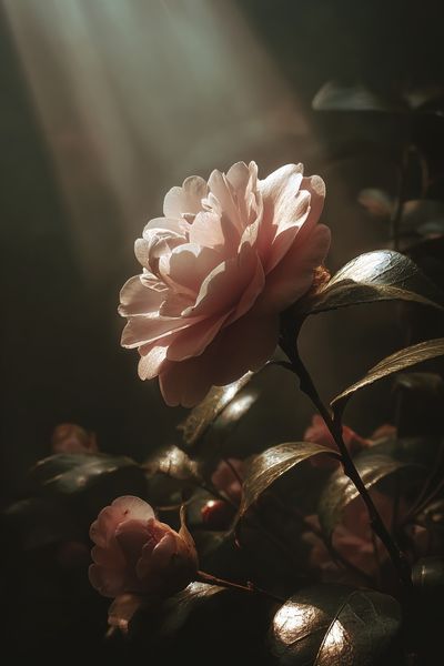 Soft Pink Camellia — Photography Print. poster print