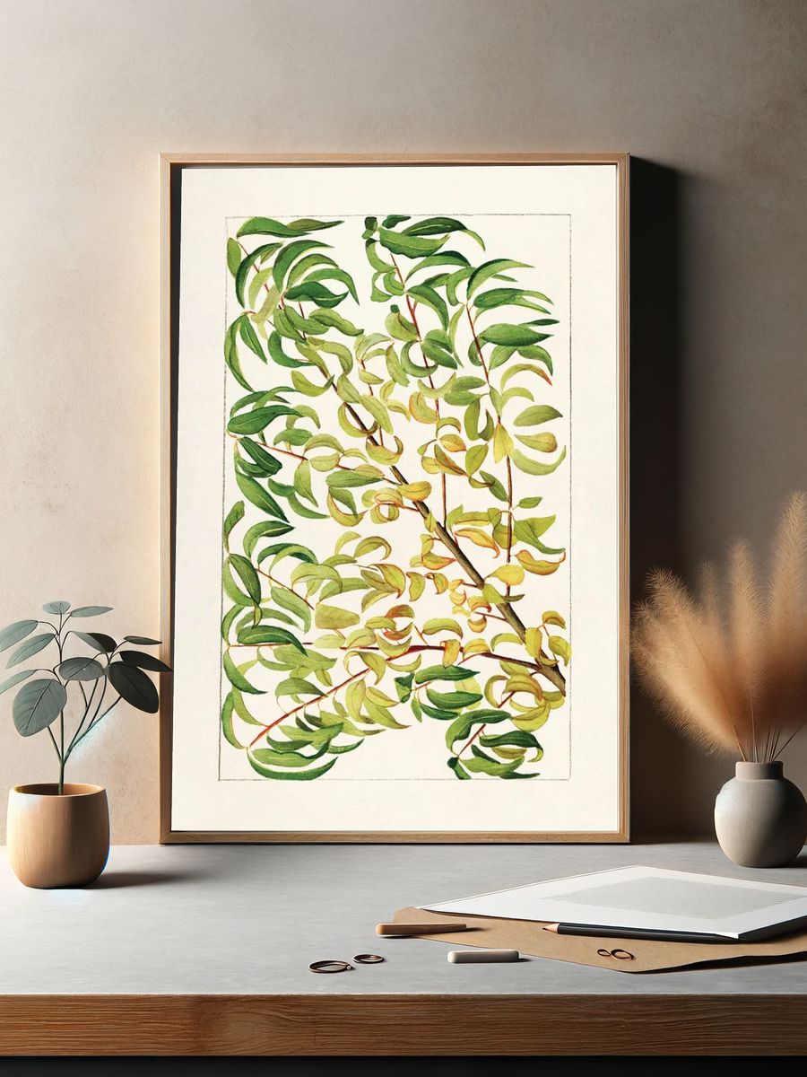 Botanical Leaves — Watercolor Print. — room view 2
