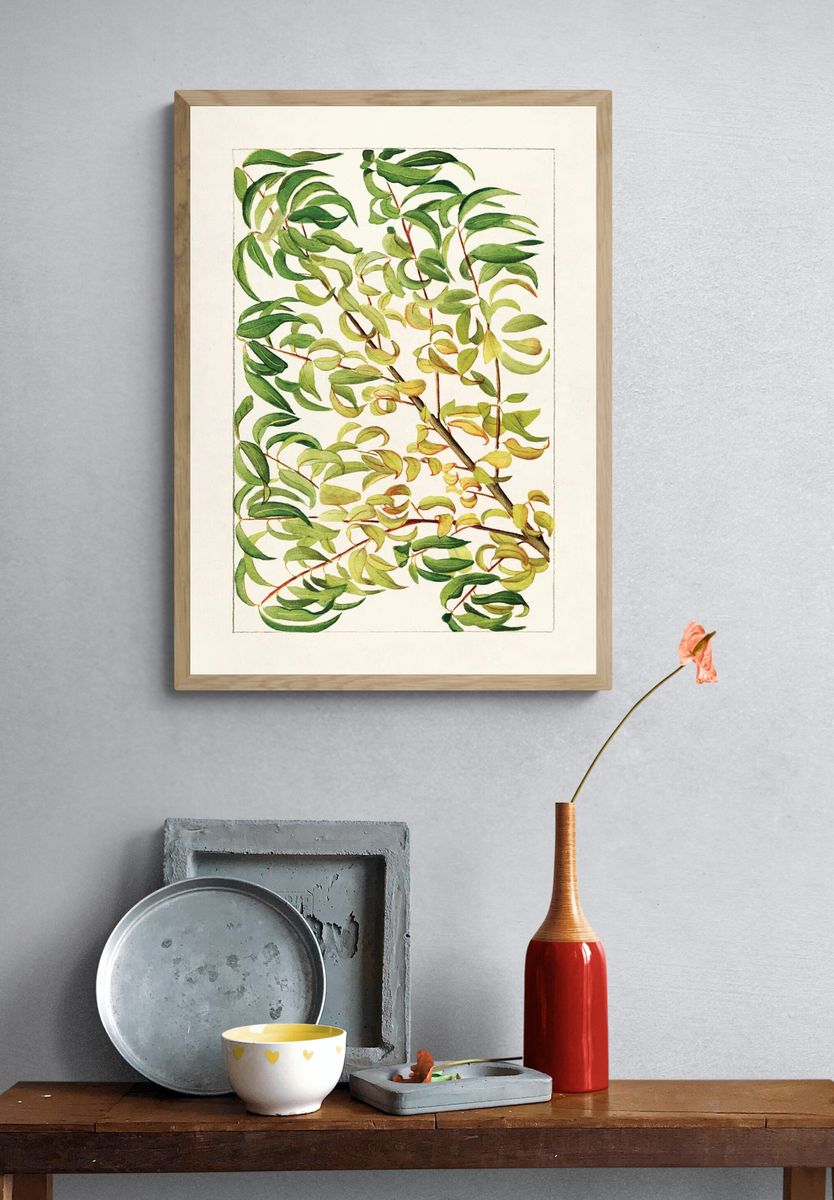 Botanical Leaves — Watercolor Print. — room view 3