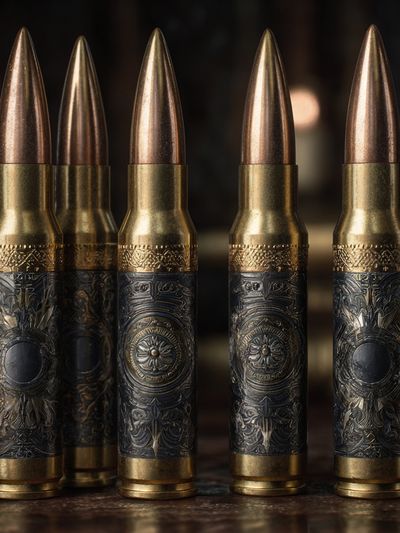 Ornate Bullet Still Life Print. poster print