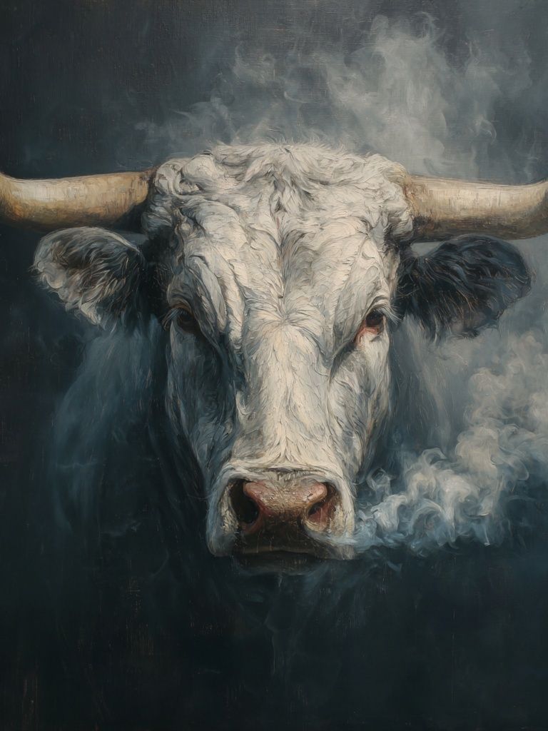 Majestic Bull — Fine Art Print. poster — fine-art art