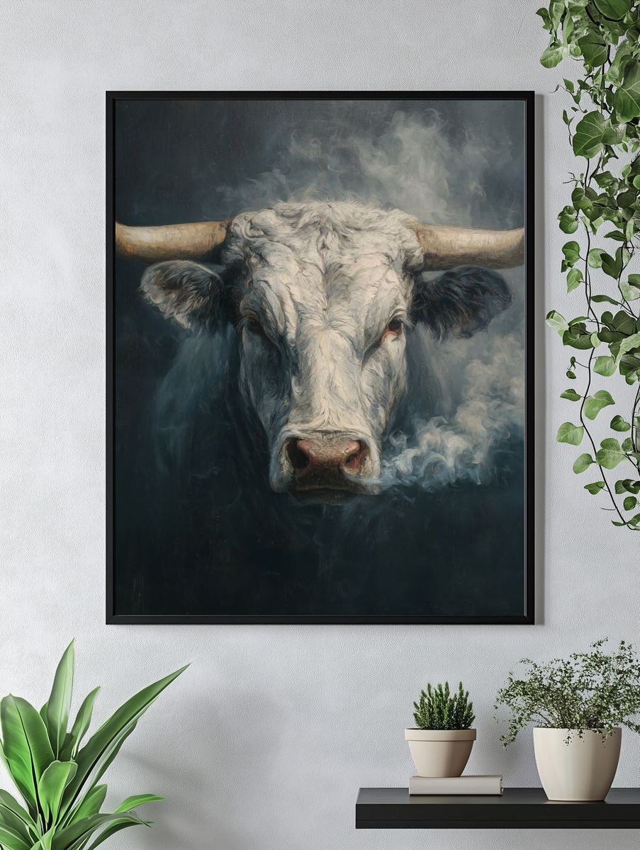 Majestic Bull — Fine Art Print. — room view 4