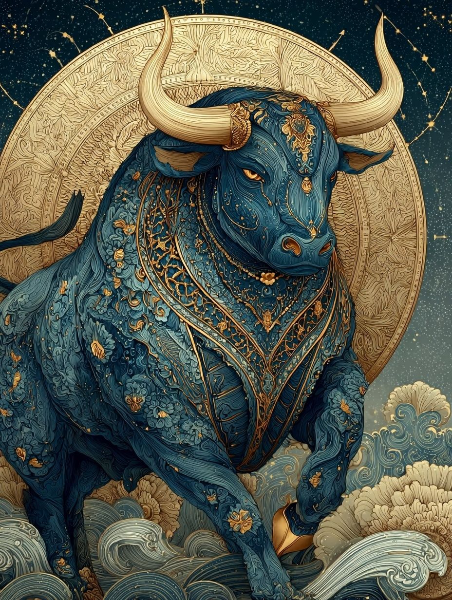 Majestic Bull — Illustration Print. poster detail