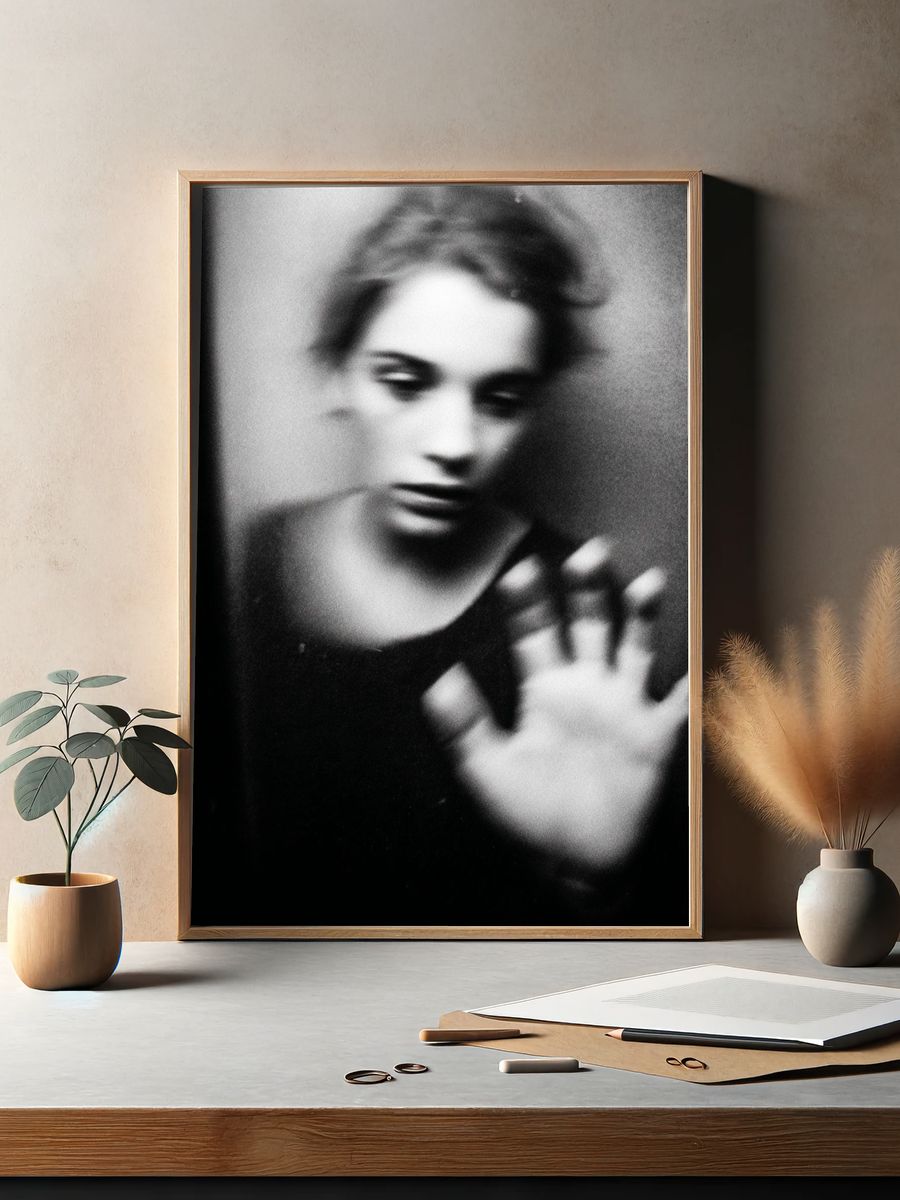 Blurred Woman Portrait Photography Poster. — room view 2