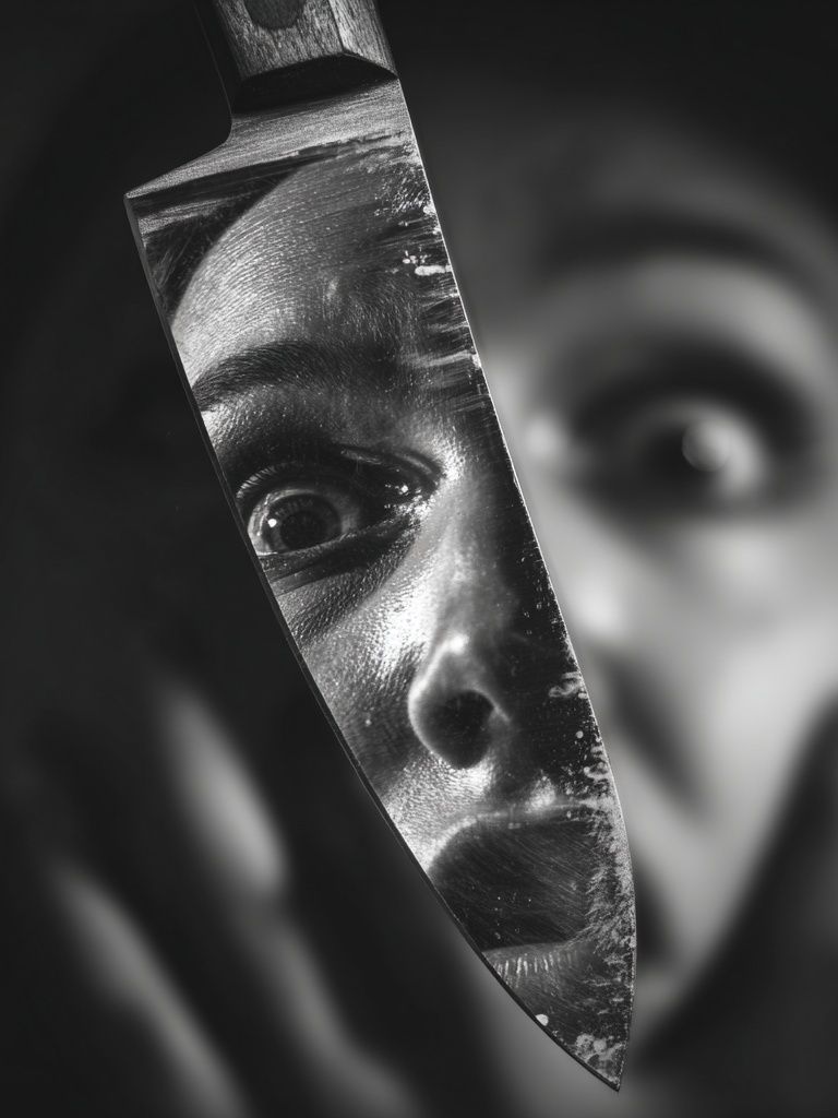 Reflected Fear — Black-White Print. poster — photography art