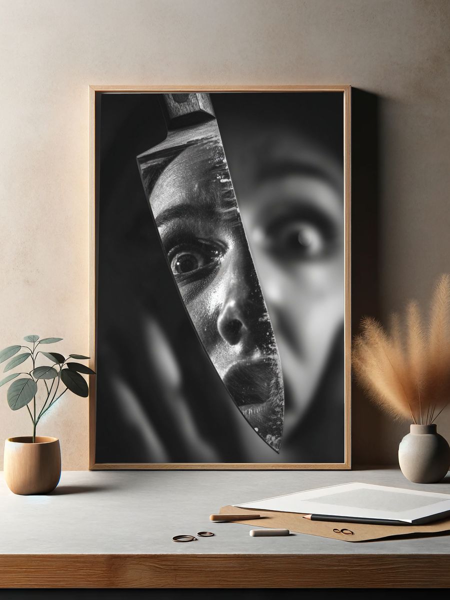 Reflected Fear — Black-White Print. — room view 2