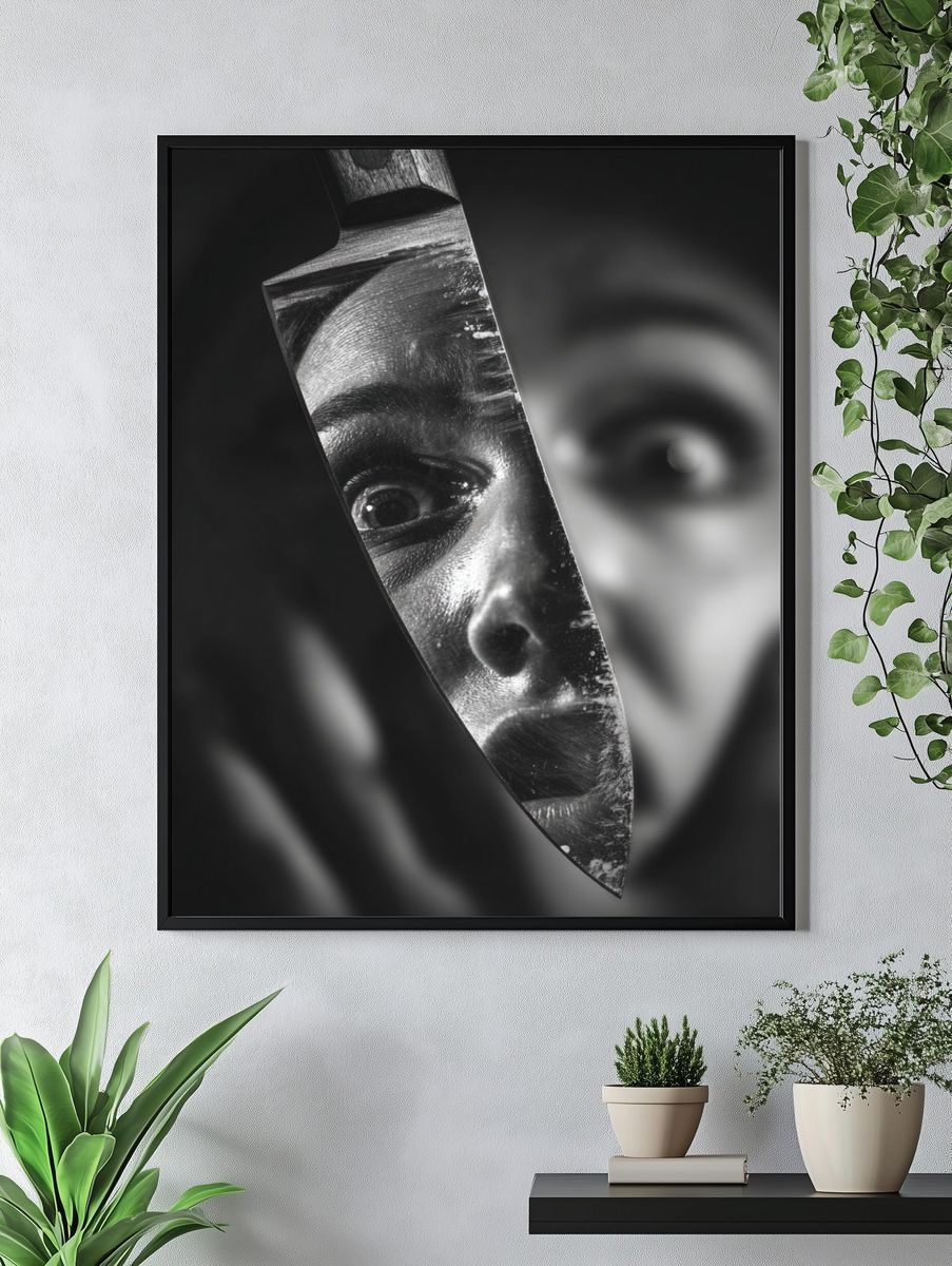 Reflected Fear — Black-White Print. — room view 4
