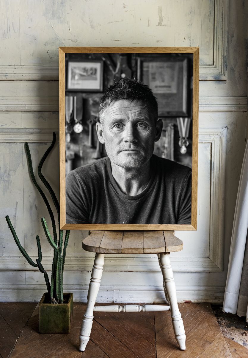 Black and White Portrait Poster. — room view 1