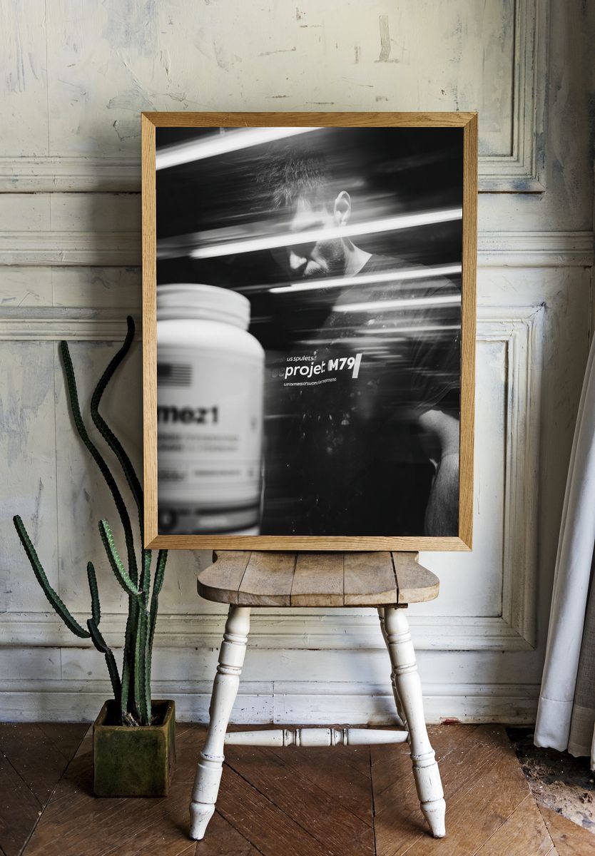 Abstract Black and White Photography Poster. — room view 1