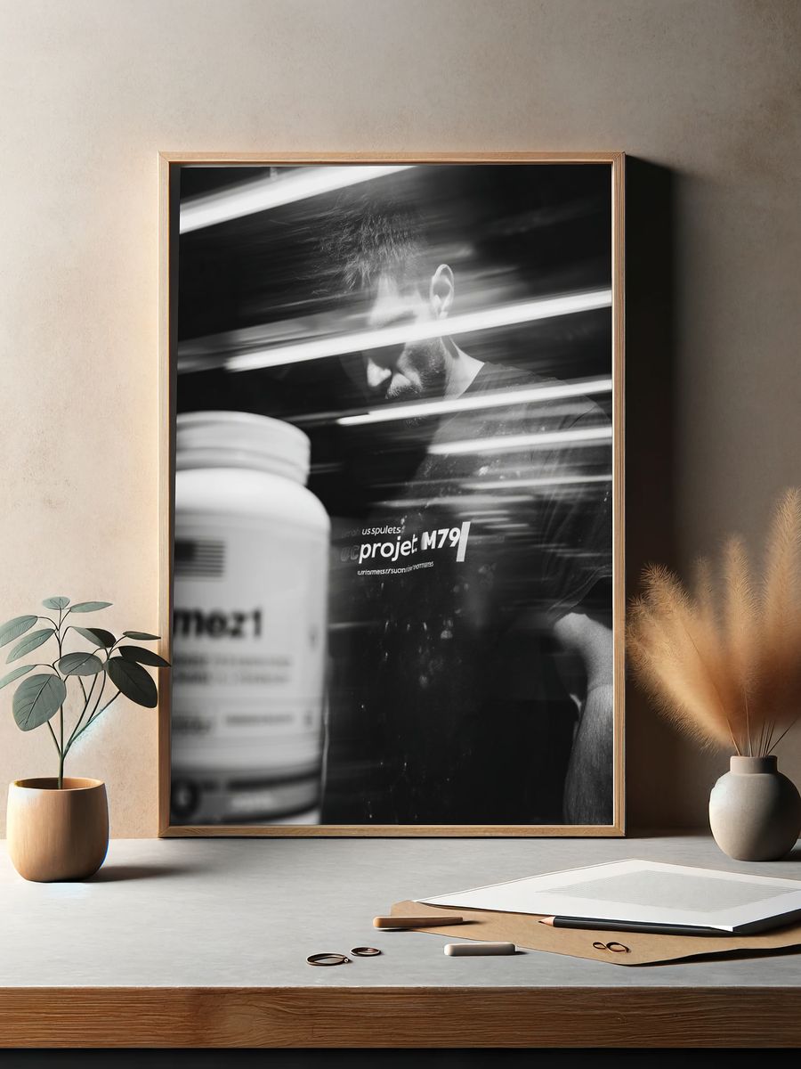 Abstract Black and White Photography Poster. — room view 2