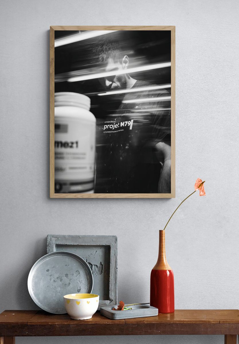 Abstract Black and White Photography Poster. — room view 3