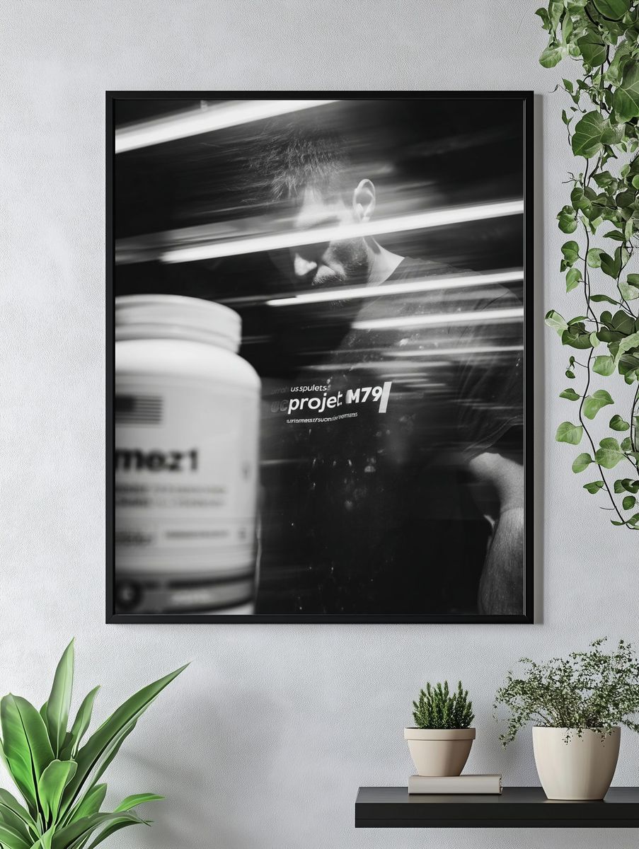 Abstract Black and White Photography Poster. — room view 4