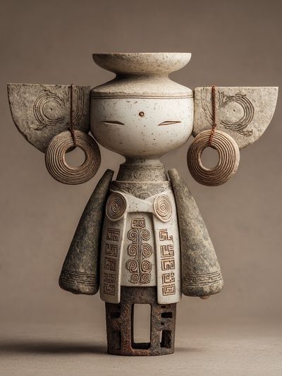 Ancient Ceramic Figurine — Fine Art Print. poster