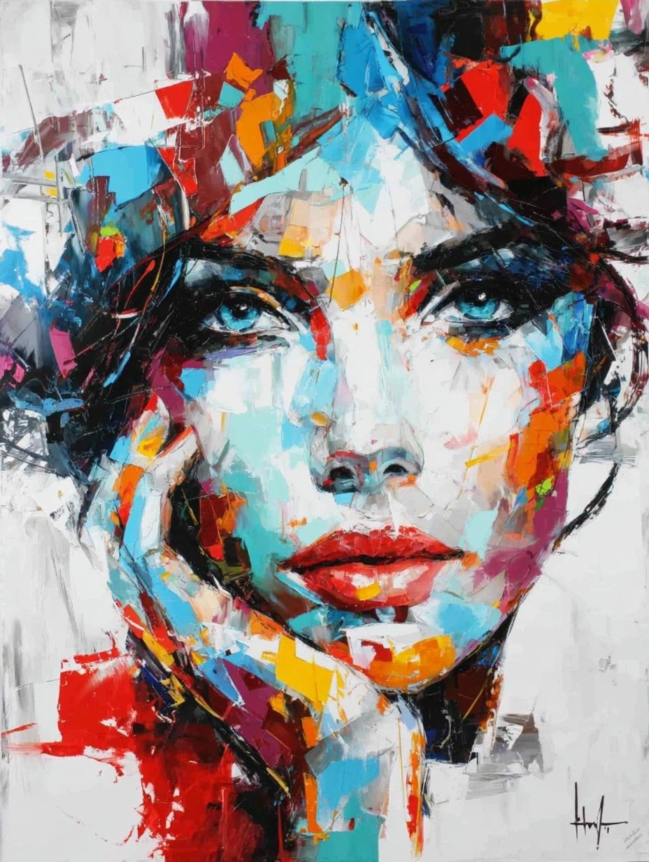 Colorful Abstract Portrait Poster. poster — fine-art art