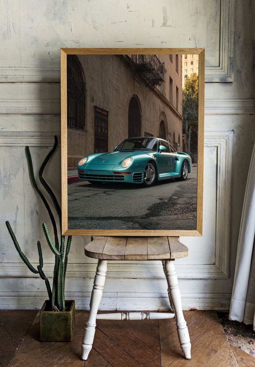 Porsche 959 — Automotive Photography Print. — room view 1