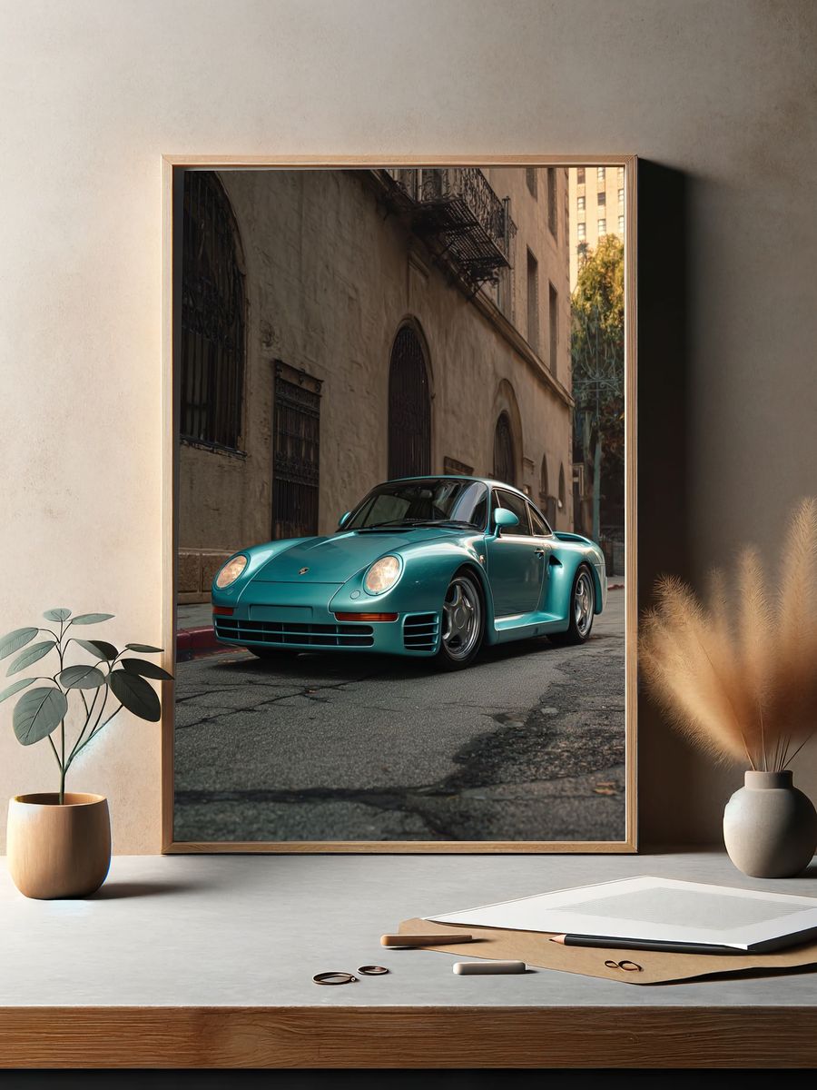 Porsche 959 — Automotive Photography Print. — room view 2