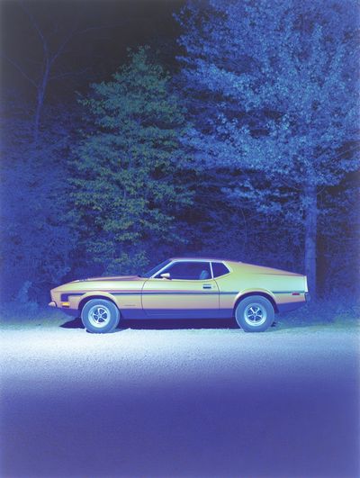 Classic Car at Night — Photography Print. poster