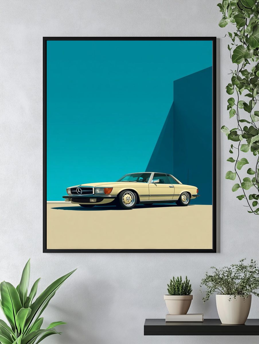 Classic Mercedes-Benz Car — Vintage Print. — room view 4