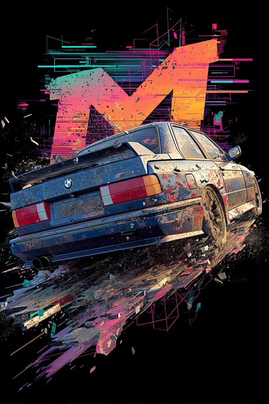 BMW M3 — Retro Gaming Print. poster — gaming art