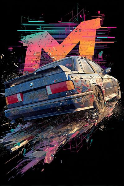 BMW M3 — Retro Gaming Print. poster print